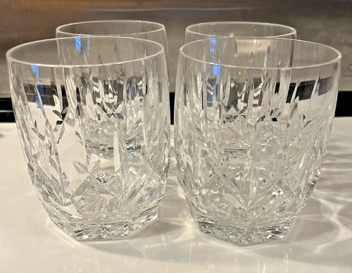 4 Vintage Waterford Westhampton Double Old Fashioned Drinking Glasses READ!!!