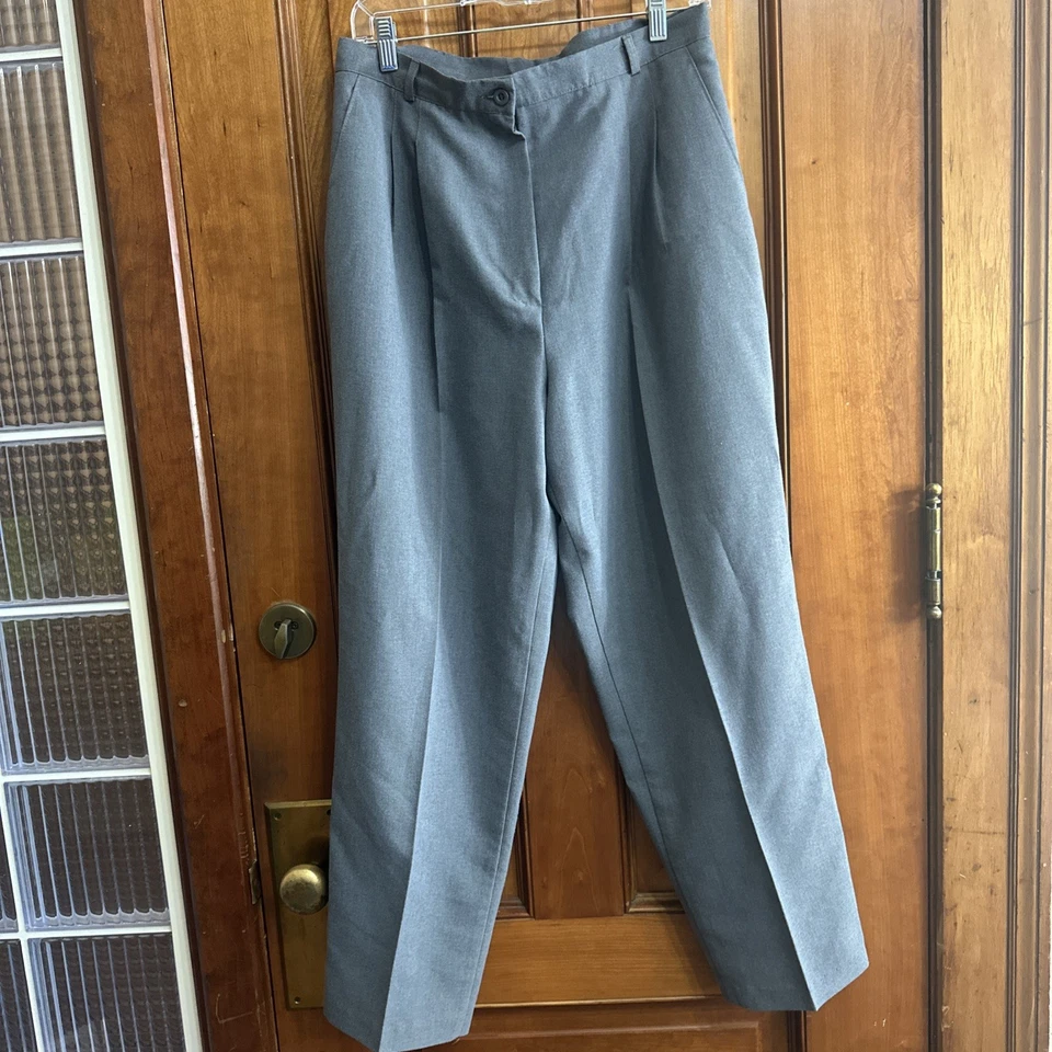 Pantalones de vestir Sears Roebuck vintage gris mezcla de lana pantalones clásicos retro holgados Foto 2 de 4