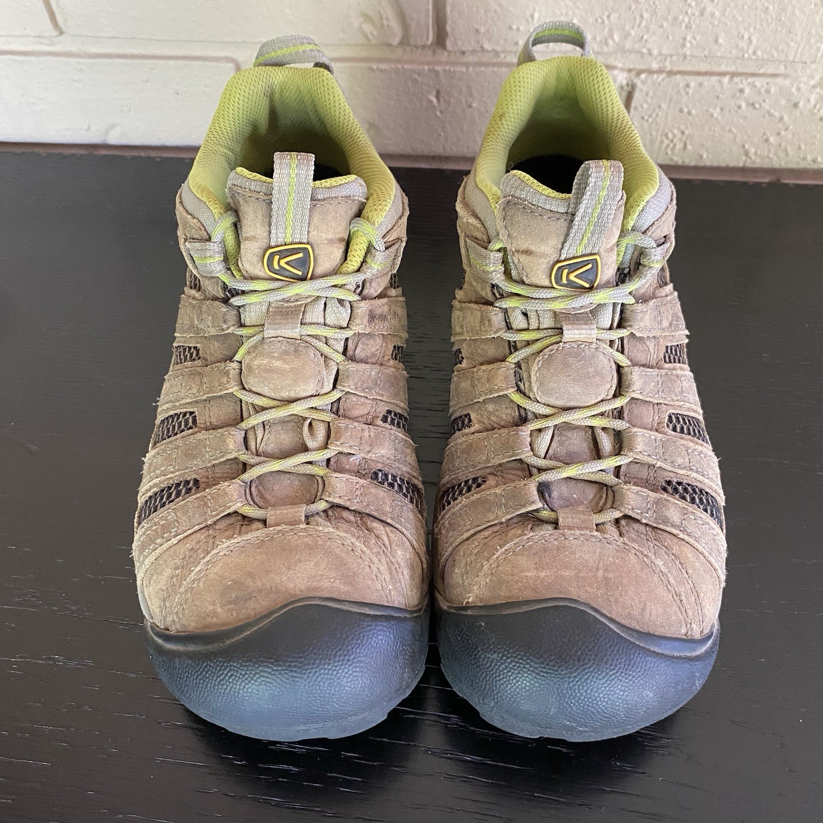 Scarpe da trekking Keen donna Voyageur 1010141 in pelle verde marrone misura 9 5