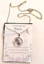 Divine Loom - A Truly Amazing Teacher Necklace w/Small Cross