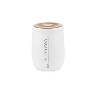 Barattolo Zucchero In Porcellana La Porcellana Bianca, Linea Conserva, Capacità 1,1L, Con Illustrazione Country Toscano E Tappo Ermetico - 2