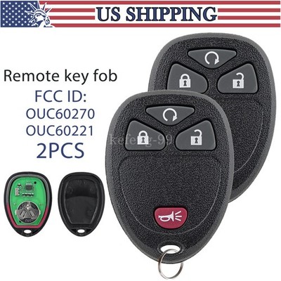 2 For 2007 2008 2009 2010 2011 2012 2013 GMC Sierra 1500 2500 Remote Car Key Fob