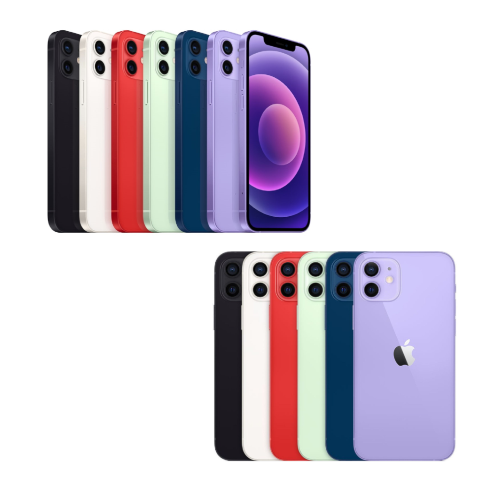 Apple iPhone 12 128GB/64GB Unlocked - Black, Blue, Red - Free
