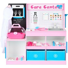 Best Choice Products Pretend Play Doctor's Office Wooden Toy Set with 18