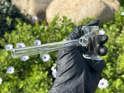 Clear Popeye Glass Pipe Tobacco Smoking  Hand Pipes