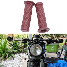 Brown Motorcycle 7/8" 22mm Handlebars Hand Grips Gel For Suzuki TU250 DRZ400S