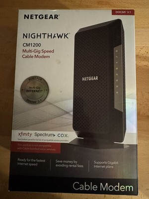 NETGEAR Nighthawk CM1200 DOCSIS 3.1 Multi-Gig Cable Modem - Xfinity/Spectrum/Cox