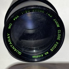 Quantaray 80-200mm Camera Lens Close Focus 8105966