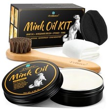 Mink Oil Leather Conditioner and Cleaner 3.52 oz - Premium Waterproof 4-in-1