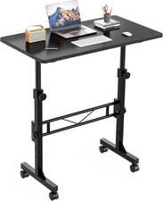 Standing Desk 32 Inch Portable Small Desk Adjustable Height Rolling Home Office