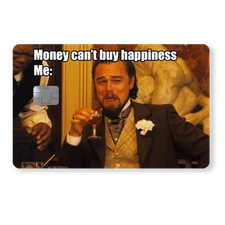 Credit Card Skin Money Can't Buy Happiness 2-Pack ⭐Fast Ship USA