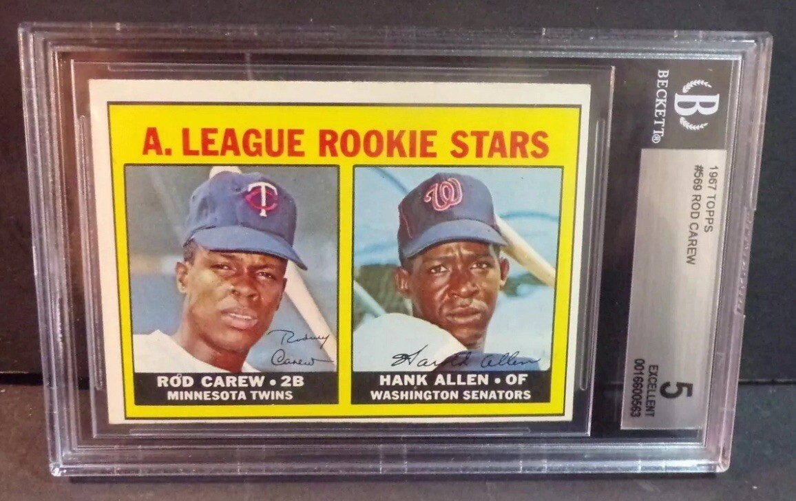 1967 Topps Rod Carew PSA 5 EX Rookie RC #569 Hank Allen A. L. Stars  HOF twins