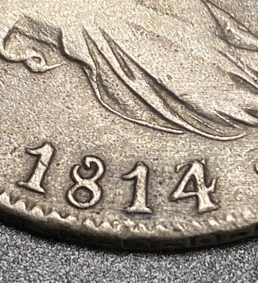 1814 Mo JJ  Mexico 8 Reales Independence Double Date 1814/3 Error  Silver Coin - Image 3 of 4