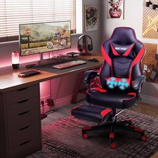 Gaming Stuhl Bürostuhl Massagefunktion Höhenverstellbar Schreibtischstuhl 150Kg