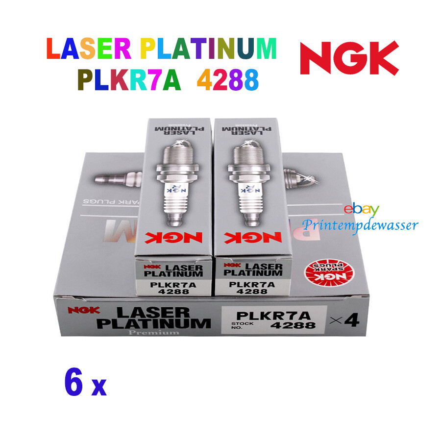 6 x Spark Plug NGK PLKR7A 4288 Laser Platinum for Mercedez C230 C250 C280 C300