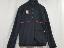 Adidas 1/4 Zip Up Fleece Sweatshirt Black Women Size Small