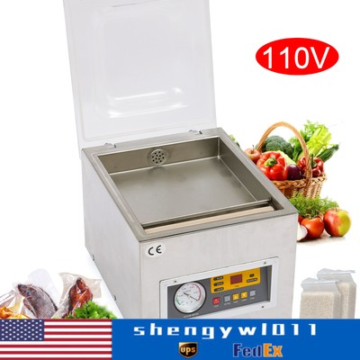 DZ-260S Commercial Vacuum Food Packaging Machine Chamber Digital Sealer 120W