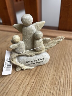 Shudehill Giftware Pebble Art Engel Mama Spruch Ornament Geschenk Harz Skulptur