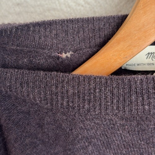 Madewell (Re)sponsible Cashmere Oversized Crewneck Sweater Women's Medium Brown - Picture 4 of 10