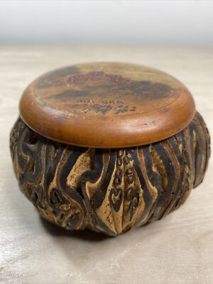 New Zealand Ponga Hand Crafted Trinket Box Made From Mamaku Tree Fern