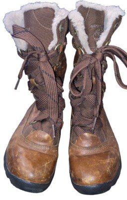 Timberland MOUNT HOPE Mid Waterproof Winter Boot Brown Leather - Size 6 Women s