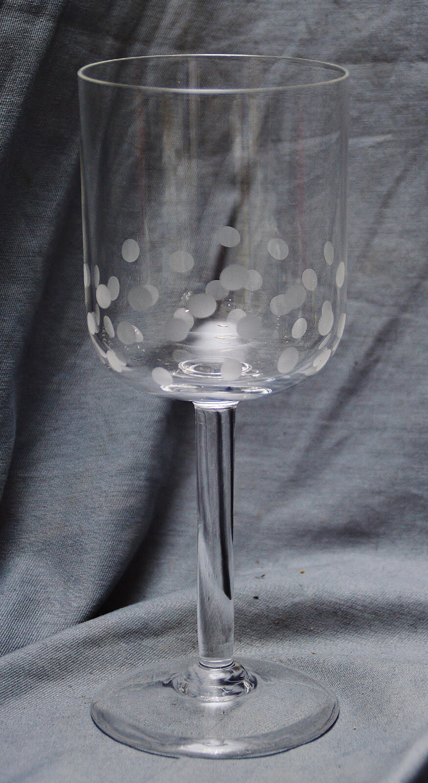 Gran Copa de Vino,Transparente Con Estera Punteados, Orrefors Suecia, Anna