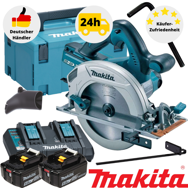 Makita DHS710PT2J Akku-HandkreissäGe 2X18V KreissäGe SäGe Mit 2X Akku LadegeräT-image