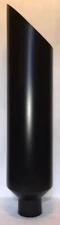 4" IN 12" OUT 36" L FLAT BLACK MITER CUT DIESEL EXHAUST STACK DODGE