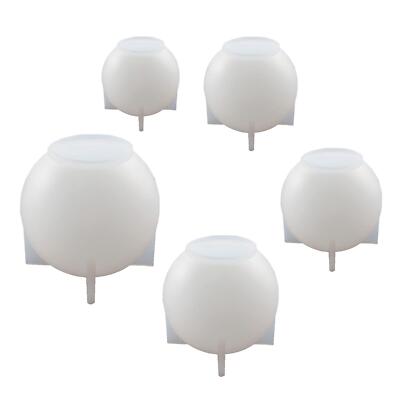 5 Größen Silikon Runde Kugel Silikonform Harz Anhänger Form für Epoxidharz 3D