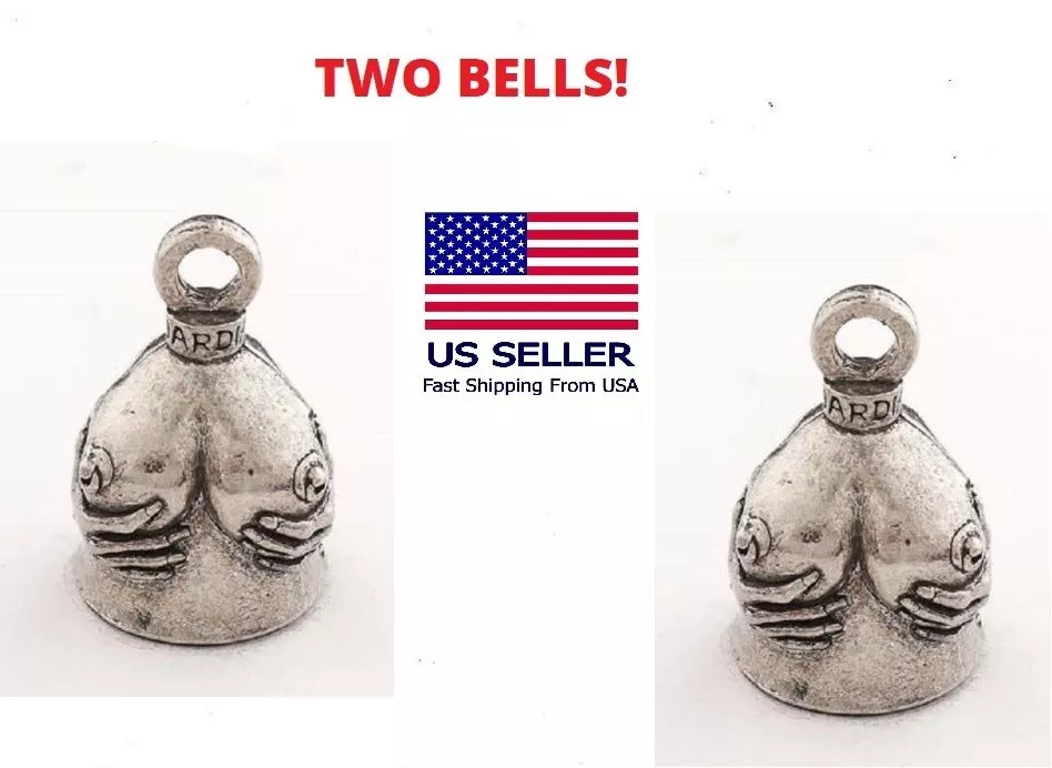 TWO HANDFUL BOOBS GUARDIAN BELL fits HARLEY-DAVIDSON MOTORCYCLE biker  gremlin