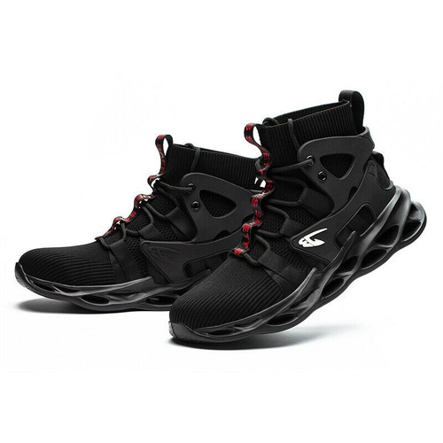Zapatos de trabajo de seguridad indestructibles para hombre Botas de trabajo con punta de acero Tenis ligeros - Imagen 10 de 25
