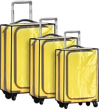 3 Pieces Clear Luggage Cover PVC Suitcase Luggage Cover Protector Waterproof for