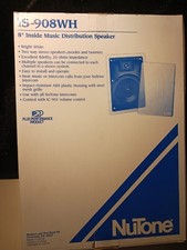 Nutone IS-908WH 8" Inside Music Distribution Speaker For Intercom NEW OPEN BOX
