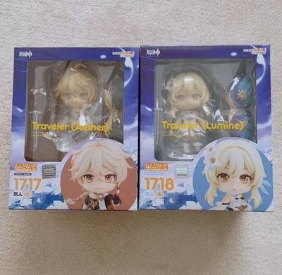 Nendoroid 1718 1717 Genshin Impact Traveler Aether Lumine Figure Set JAPAN | eBay
