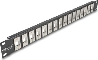 Delock 19'' Keystone Patch Panel 16 Port 1 HE schwarz