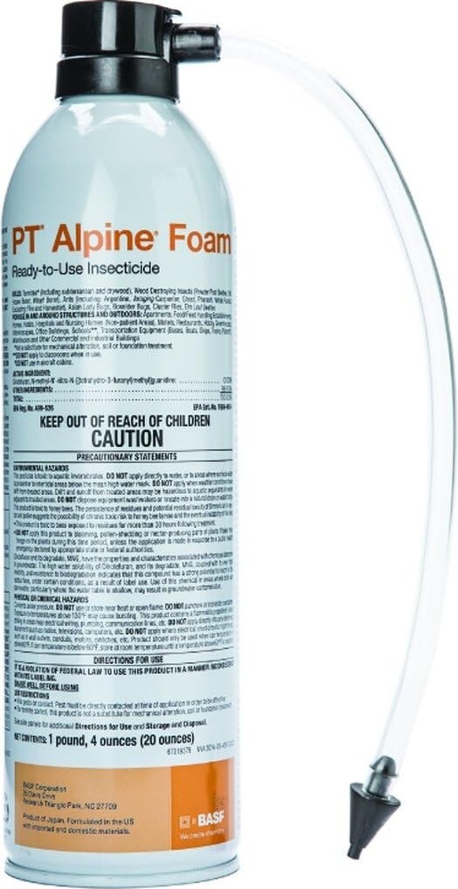 BASF TRTD0050 PT Alpine Foam Insecticide 20oz Clear Foam Pest Control