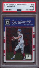 2016 Donruss Optic 68 Eli Manning PSA 9 Mint