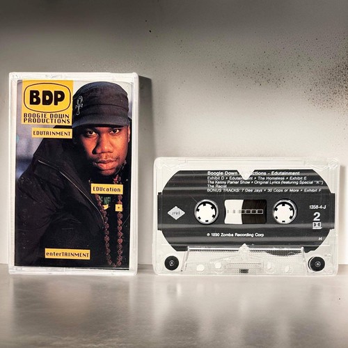 •BOOGIE DOWN PRODUCTIONS ~ EDUTAINMENT• (1990 OG PRESSING) (CASSETTE TAPE) (1) - Picture 3 of 6