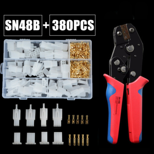 40Set 2.8mm 2/3/4/6 Pin Motorcycle Car Electrical Auto Wire Connectors Plier Kit - Afbeelding 1 van 17