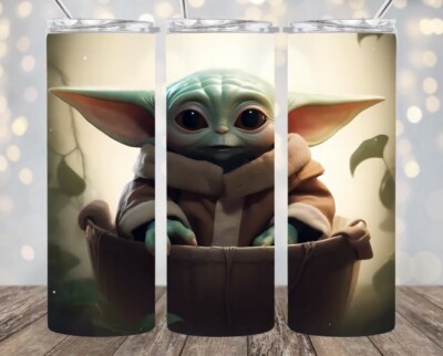 Baby Yoda 20oz STAINLESS STEEL SKINNY TUMBLER DRINK TUMBLER