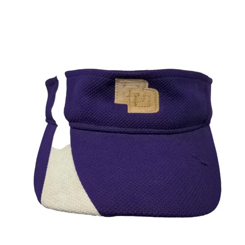 Augusta Sportswear Strapback Sun Visor Hat Purple One Size Embroidered - Picture 1 of 7
