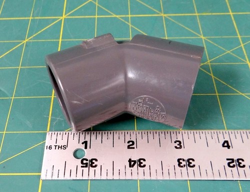 Chemtrol D-2467 PVC 45 Degree Elbow - 第 4/5 張圖片