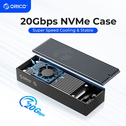 ORICO M.2 NVMe NGFF SATA SSD Enclosure 20Gbps/10Gbps/5Gbps USB C Adapter Max 4TB - Picture 11 of 13