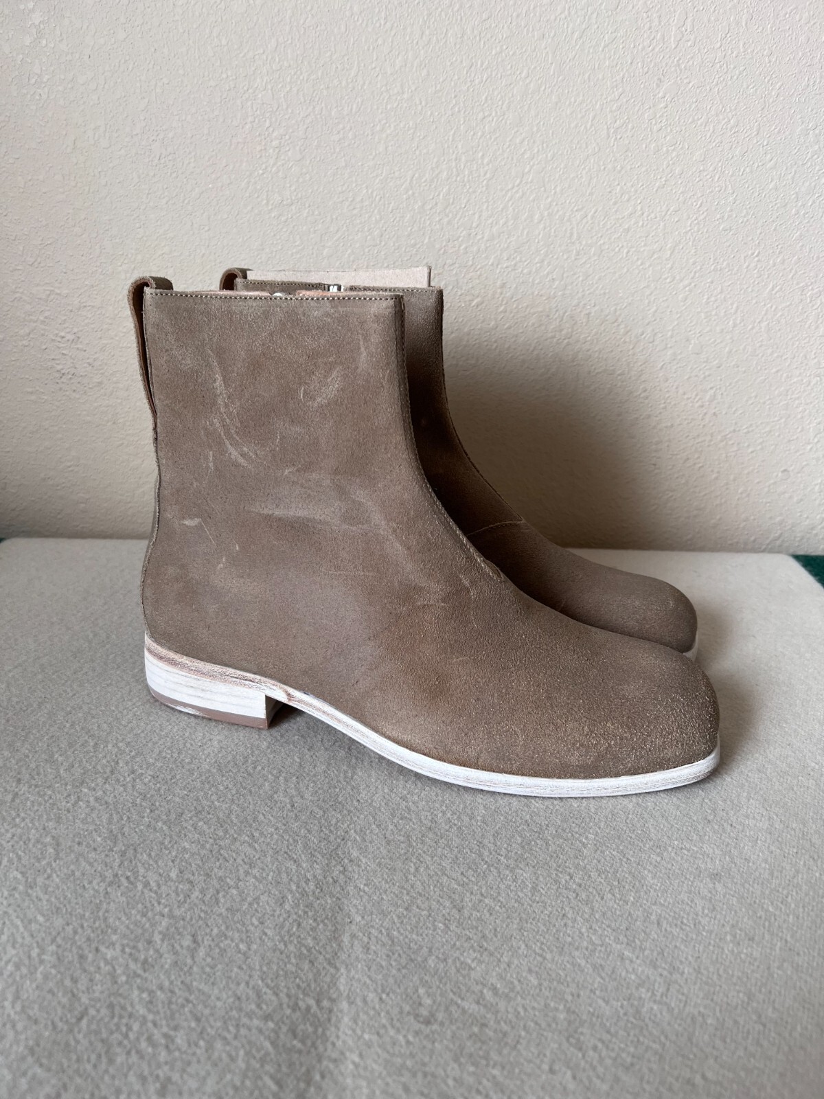 Our Legacy Michaelis Boot - Size 44 - Waxy Champagne Suede - NEW 