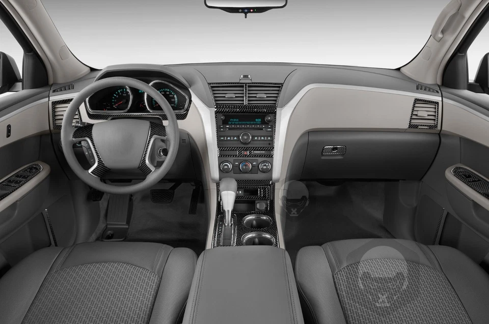 Kits de 38 piezas de fibra de carbono real embellecedor interior completo para Chevrolet Traverse 2009-2012 Foto 2 de 4