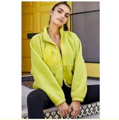 Free People FP Movement Women’s NWOT Hit The Slopes Fleece Jacket Small New 