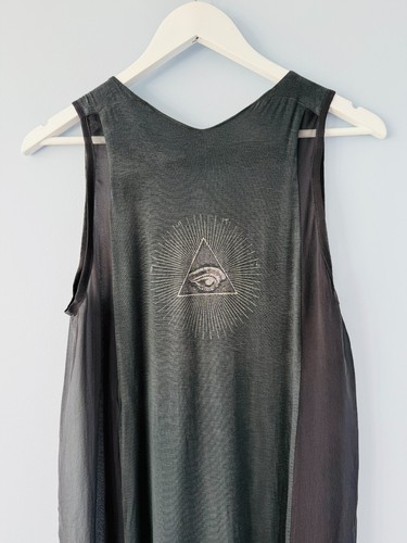 The People of the Labyrinths Eye of Providence dress |Size S |100% Silk RRP$380 - Picture 4 of 11