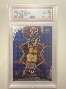2021-22 Mosaic Jalen Johnson Blue Mosaic Rookie RC #228 #/99 PSA 10