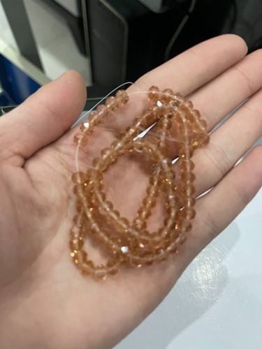 Wholesale Crystal loose charm glass beads jewelry dark brown 4x6mm 85pcs