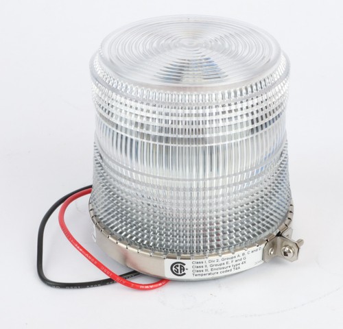 SWS I-200Z Clear Flashing Strobe Beacon, 12VDC, 0.5Amp, CSA Class I, II, III - Picture 4 of 6